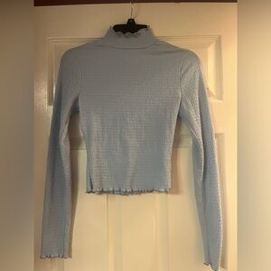 S Altar’d State Light Blue Collared and Ruffled Long Sleeve!
